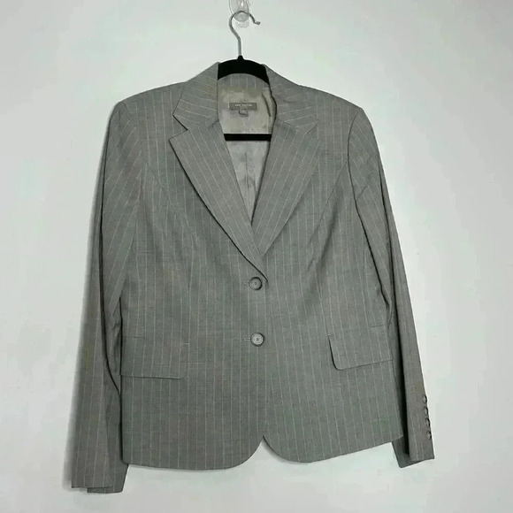 Ann Taylor Gray Stripped Pant Suit - Picture 2 of 9